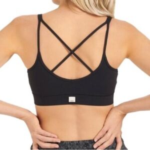 Vuori Black Mind Set Strappy Sports Bra